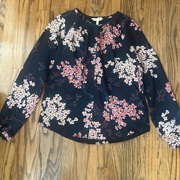 Rebecca Taylor Silk Button Down Shirt Floral Size 0 - Picture 3 of 8